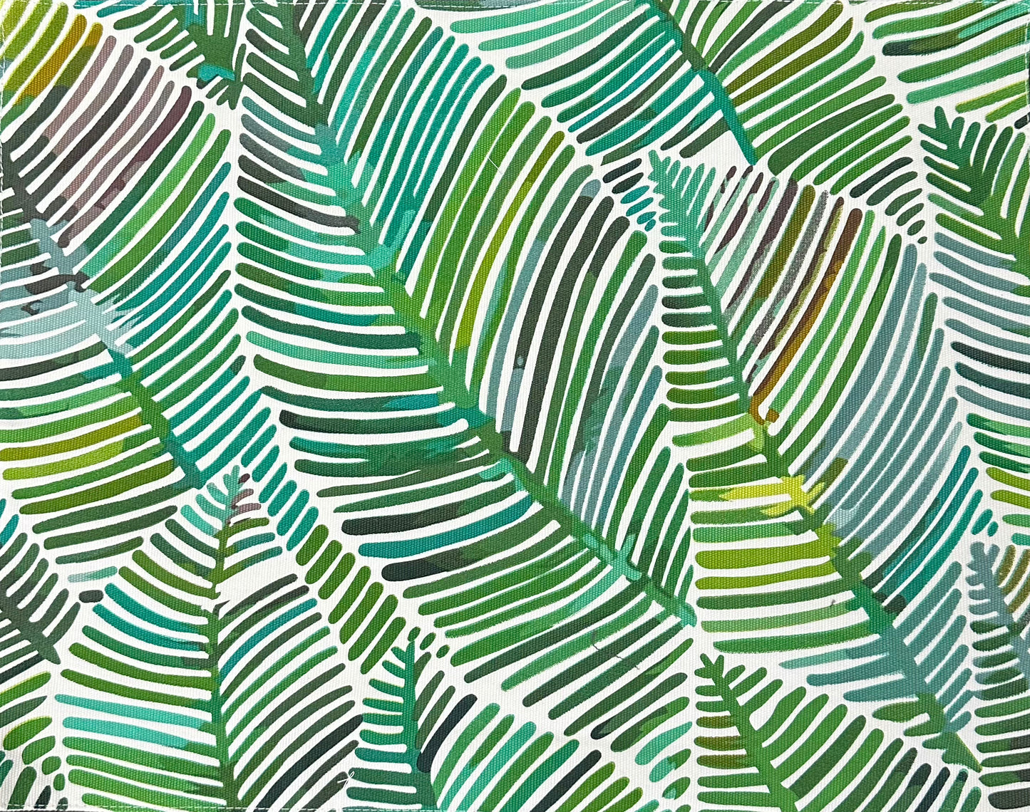 Green Leaves Print Table Linens