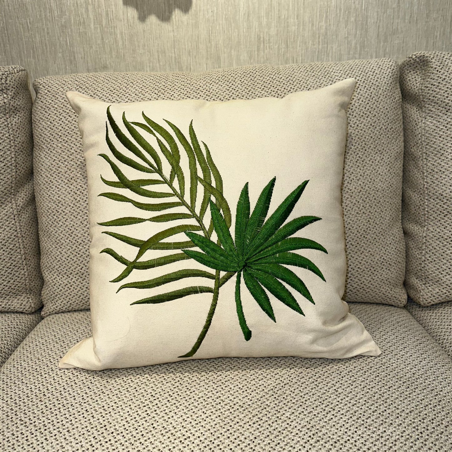 Palm Leaves Throw Pillow