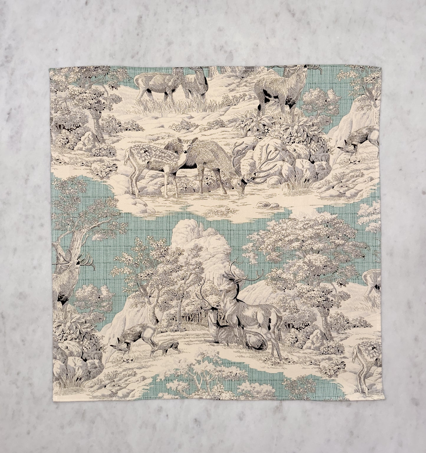 Toile de Jouy Table Linens - Blue